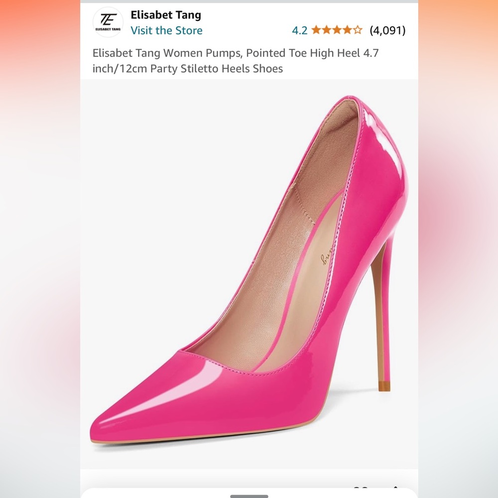 Elisabet Tang Neon pink heels New in box